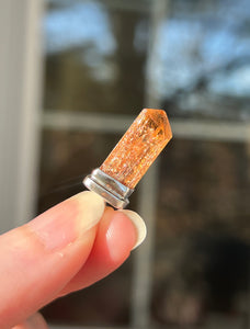 Imperial Topaz crystal pendant with rainbows galore