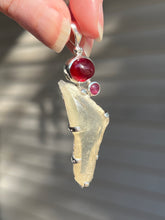 Load image into Gallery viewer, Ruby &amp; Libyan Desert Tektite pendant