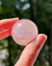 Load image into Gallery viewer, Angel Aura Rose Quartz Sphere 34mm