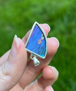 Top quality Neon Blue and Purple Spectrolite Labradorite pendant