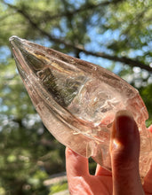 Load image into Gallery viewer, “Prismatic Traveller” Star Being carved skull in mystical Smoky Quartz