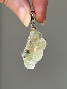 Fluorescent Hyalite Opal pendant