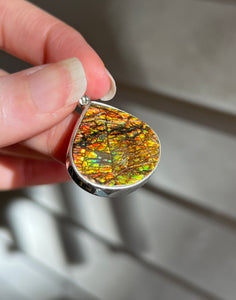 Sparkling Ammolite pendant