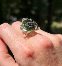 Load image into Gallery viewer, Collectors Drop - RARE Lord Ganesha carved Moldavite size 8 - One of a kind