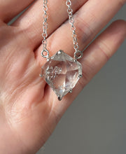 Load image into Gallery viewer, Herkimer Diamond Crystal necklace with Record Keepers and Inner Child crystals on 24 inch chain