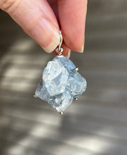 Load image into Gallery viewer, Gemmy, Ethereal Blue Celestite druzy cluster pendant