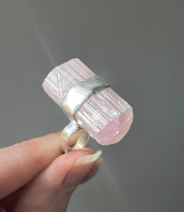 Naturally Double Terminated Pink Tourmaline crystal pendant