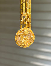 Load image into Gallery viewer, 23k solid yellow gold 22 inch Thai baht chain necklace with pretzel clasp - stamped “965%”