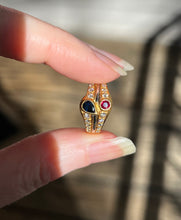 Load image into Gallery viewer, Solid 18k yellow gold natural earth mined Diamond, Ruby &amp; Sapphire piece