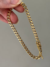 Load image into Gallery viewer, Solid 18k Yellow Gold Curb bracelet with security chain