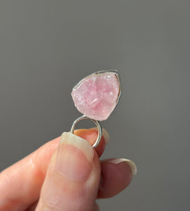 Naturally Double Terminated Pink Tourmaline crystal pendant