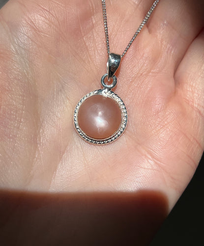 Cats Eye Orthoclase Peach Moonstone pendant