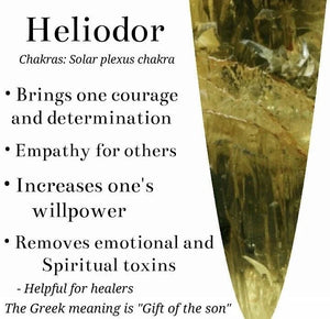 Collectors Drop - Heliodor crystal pendant with Rare Peridot with Ludwigite Inclusions