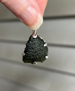 Genuine Raw Czech Moldavite pendant - 16.8 carats