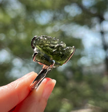 Load image into Gallery viewer, Collectors Drop - RARE Lord Ganesha carved Moldavite size 8 - One of a kind