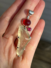 Load image into Gallery viewer, Ruby &amp; Libyan Desert Tektite pendant