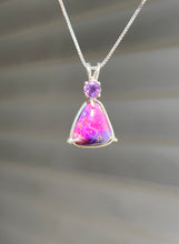 Load image into Gallery viewer, Hot pink Sugilite necklace with Amethyst