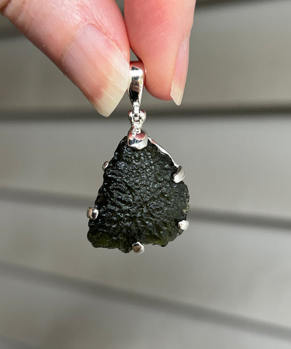 Genuine Raw Czech Moldavite pendant - 16.8 carats