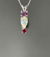 Load image into Gallery viewer, Rare Euclase necklace with Violet &amp; Red Spinel