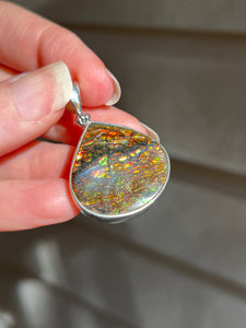 Sparkling Ammolite pendant