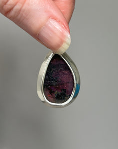 One of a kind - RARE XL Gem Grade Siberite aka Purple Tourmaline pendant