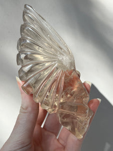 “Chief” Winged Star Being Traveler Skull in Smoky Quartz - Collectors crystal Specimen