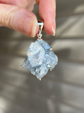 Load image into Gallery viewer, Gemmy, Ethereal Blue Celestite druzy cluster pendant