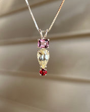 Load image into Gallery viewer, Rare Euclase necklace with Violet &amp; Red Spinel