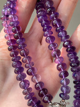 Load image into Gallery viewer, High quality Amethyst bead necklace with 925 sterling silver clasp