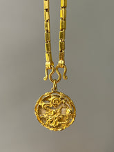 Load image into Gallery viewer, 23k solid yellow gold 22 inch Thai baht chain necklace with pretzel clasp - stamped “965%”