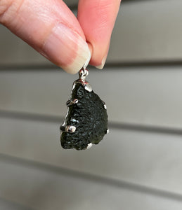 Genuine Raw Czech Moldavite pendant - 16.8 carats