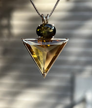 Load image into Gallery viewer, One of a kind Natural Citrine Angelic Star necklace with Green Tourmaline