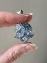 Load image into Gallery viewer, Gemmy, Ethereal Blue Celestite druzy cluster pendant