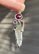 Load image into Gallery viewer, Ruby &amp; Libyan Desert Tektite pendant