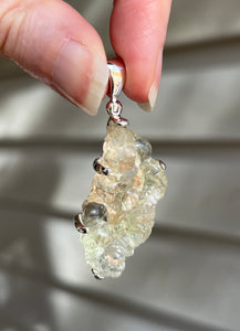 Fluorescent Hyalite Opal pendant