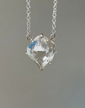 Load image into Gallery viewer, Herkimer Diamond Crystal necklace with Record Keepers and Inner Child crystals on 24 inch chain