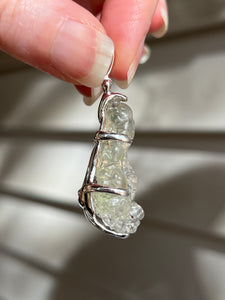 Fluorescent Hyalite Opal pendant