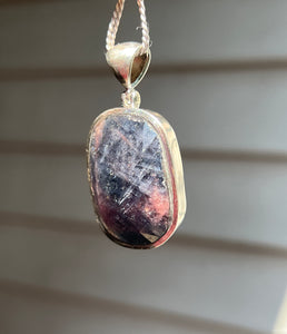 Collectors Drop - Faceted Ruby Sapphire pendant