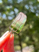 Load image into Gallery viewer, 8.5g Blue capped Rainbow Tourmaline Wire Wrapped pendant (Indicolite, Green &amp; Lilac Tourmaline)