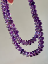 Load image into Gallery viewer, High quality Amethyst bead necklace with 925 sterling silver clasp