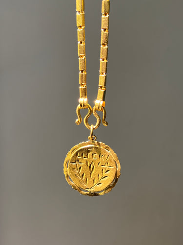 Solid 24k gold “Lucky” inscribed Dragon pendant stamped “9999”