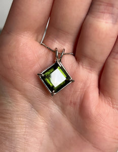 Diamond Moldavite Necklace