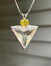 Load image into Gallery viewer, Shimmering Rutile Quartz Angelic Star necklace with Brilliant Sphene