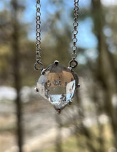 Load image into Gallery viewer, Herkimer Diamond Crystal necklace with Record Keepers and Inner Child crystals on 24 inch chain