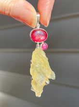 Load image into Gallery viewer, Ruby &amp; Libyan Desert Tektite pendant - Divine Feminine energy