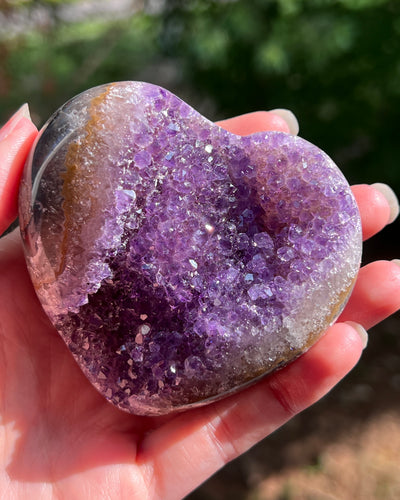 Specimen - Druzy Amethyst, Quartz & Agate heart