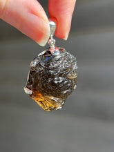 Load image into Gallery viewer, Natural Smoky Citrine Carved Dragon pendant