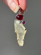 Load image into Gallery viewer, Ruby &amp; Libyan Desert Tektite pendant