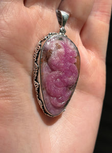 Collectors Drop - Gemmy Pink Cobalto Calcite Dragon Pendant