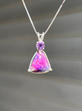 Load image into Gallery viewer, Hot pink Sugilite necklace with Amethyst